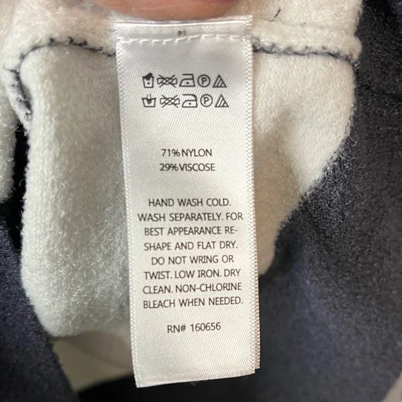 Rachel Zoe V-Neck Pullover Hooded Sweater in Navy and Cream Women’s Medium EUC - Picture 7 of 7